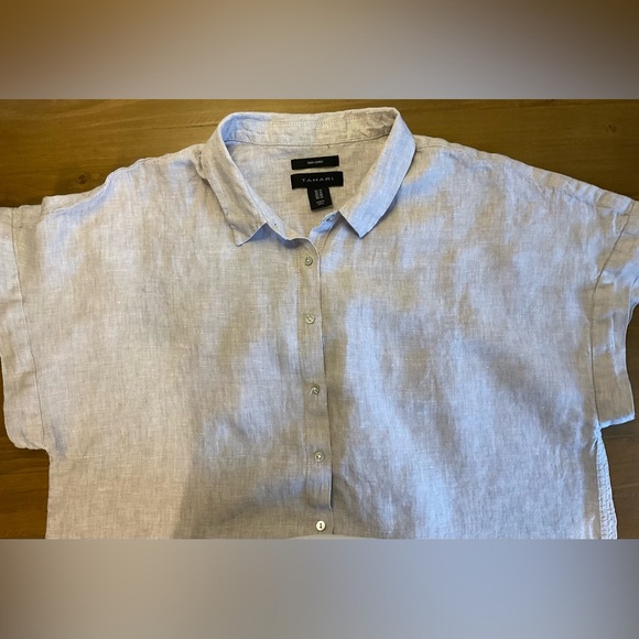 Tahari Beige Button-Up Dress - Picture 4 of 5